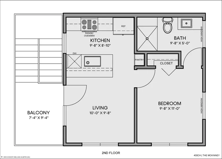 The Mckinney floorplan, unit above